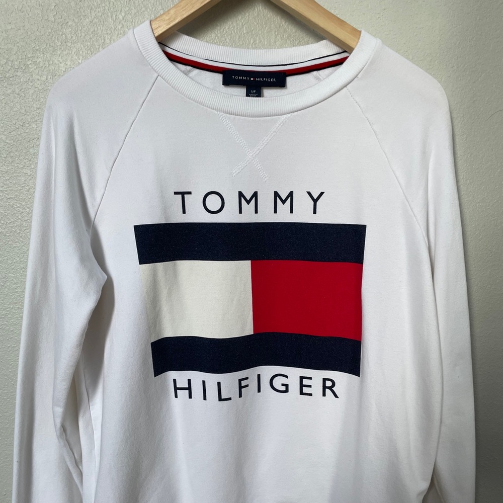 white Tommy Hilfiger long sleeve
